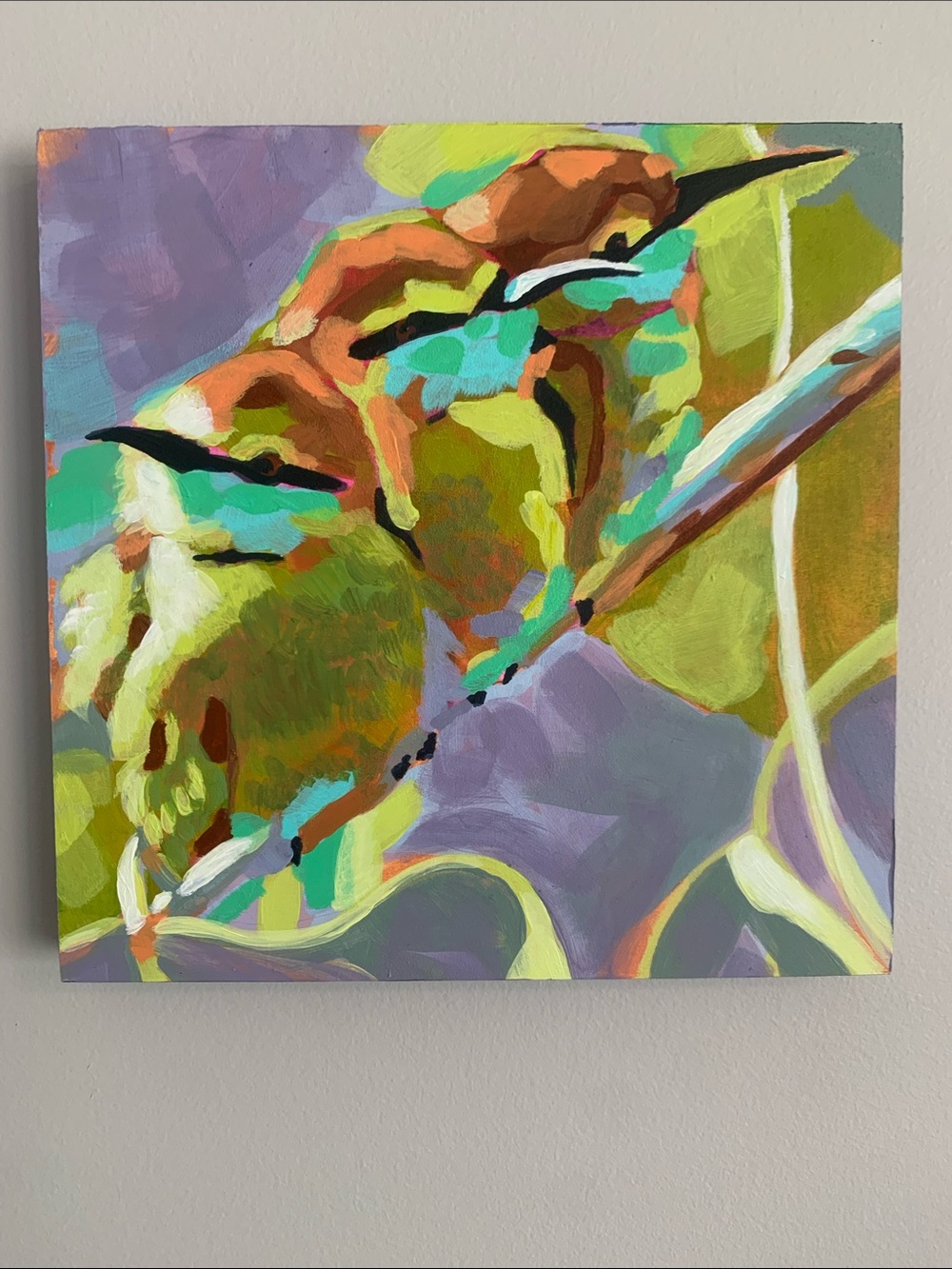 Birds on a branch-painted by me 💜